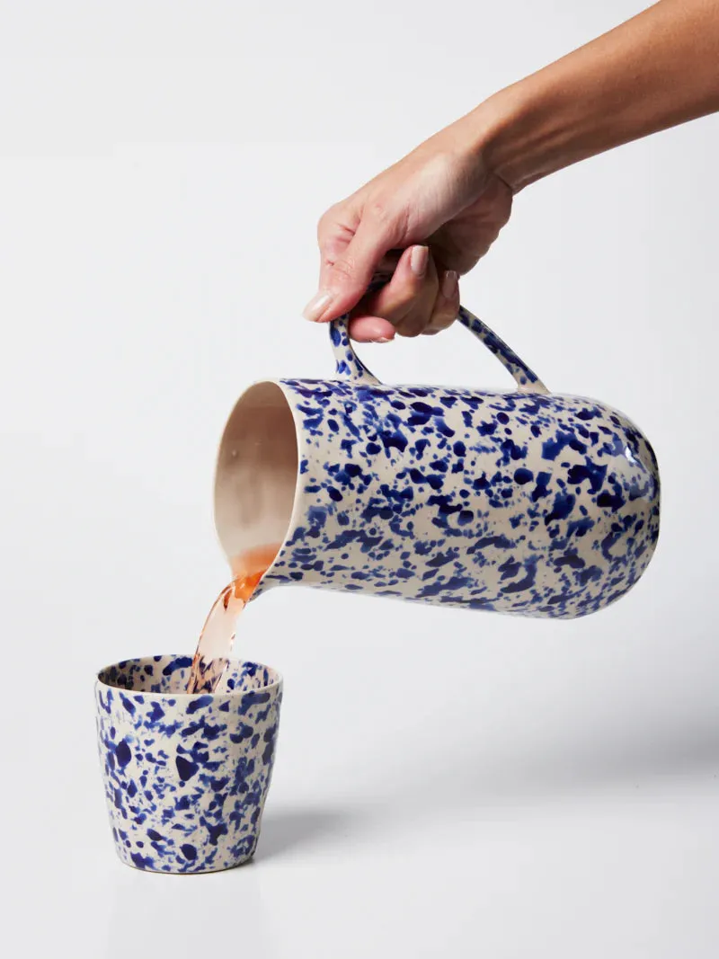 Splatter Jug Blue