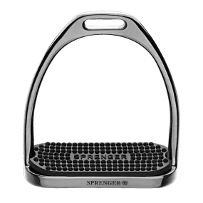 Sprenger HS Fillis Stirrups Anthracite with Black Pad 4 3/4