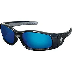 SR118B MCR Safety Swagger SR1 Series Safety Glasses, Blue Diamond Mirror Lens