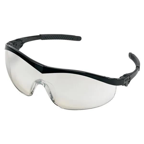 ST119 MCR Safety ST1 Series Safety Glasses, I/O Clear Mirror Lens, Black Frame