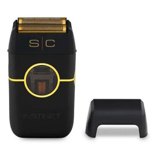 StyleCraft Instinct Metal Double Foil Shaver w/ IN2 Vector Motor & Intuitive Torque Control (SC807) Black