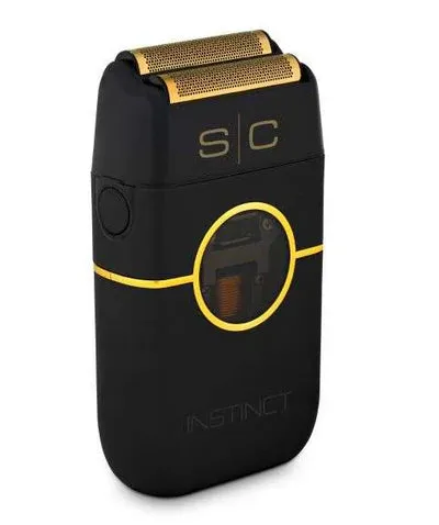 StyleCraft Instinct Metal Double Foil Shaver w/ IN2 Vector Motor & Intuitive Torque Control (SC807) Black