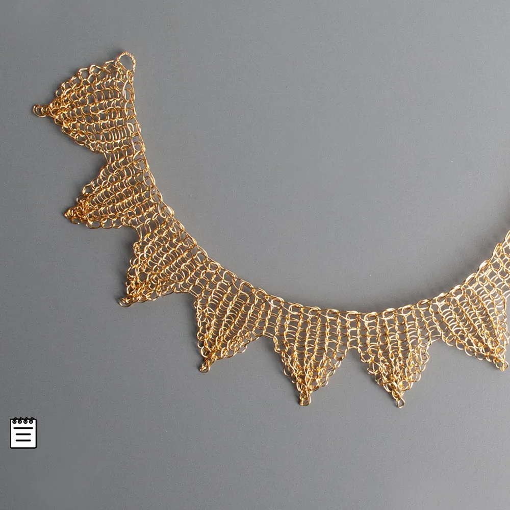 Sun Necklace - Partial Wire Crochet pattern