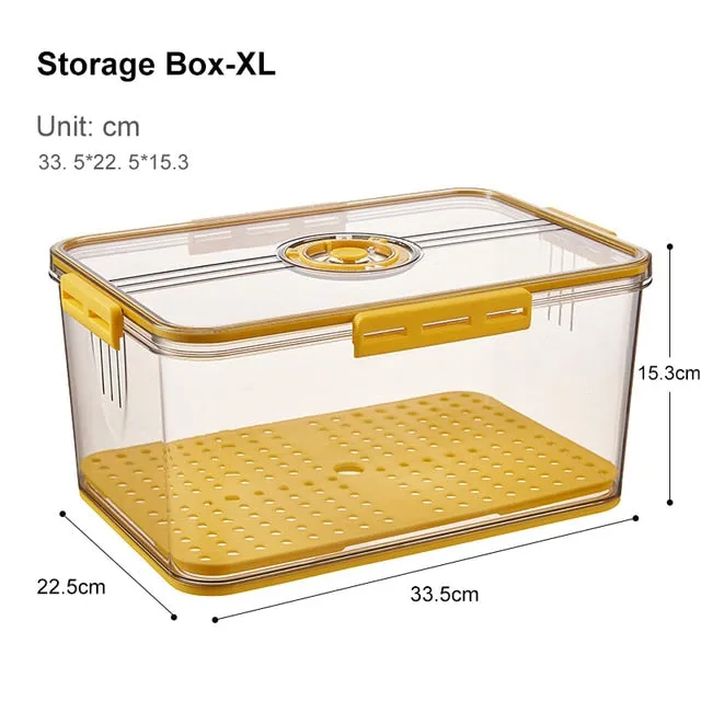 Transparent Refrigerator Thick Storage Organizer Box