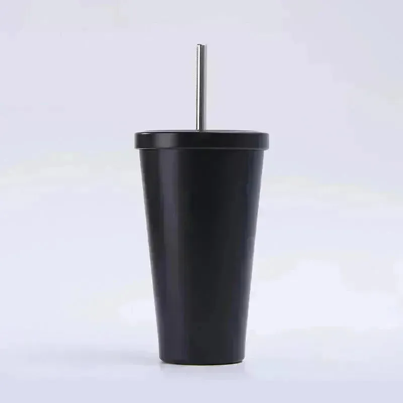 Vacuum stainless steel vacuum flask straw Cup