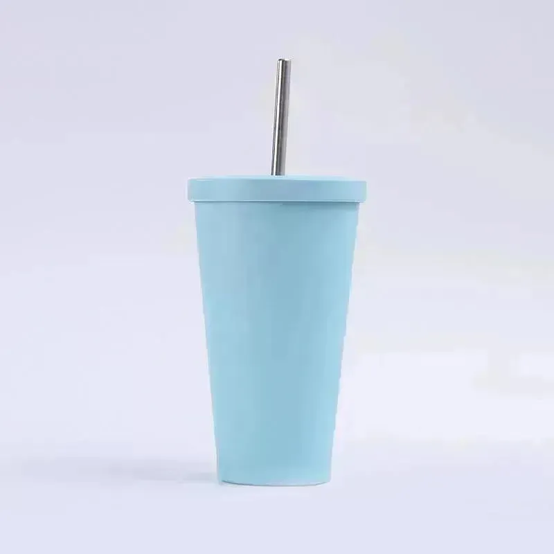 Vacuum stainless steel vacuum flask straw Cup