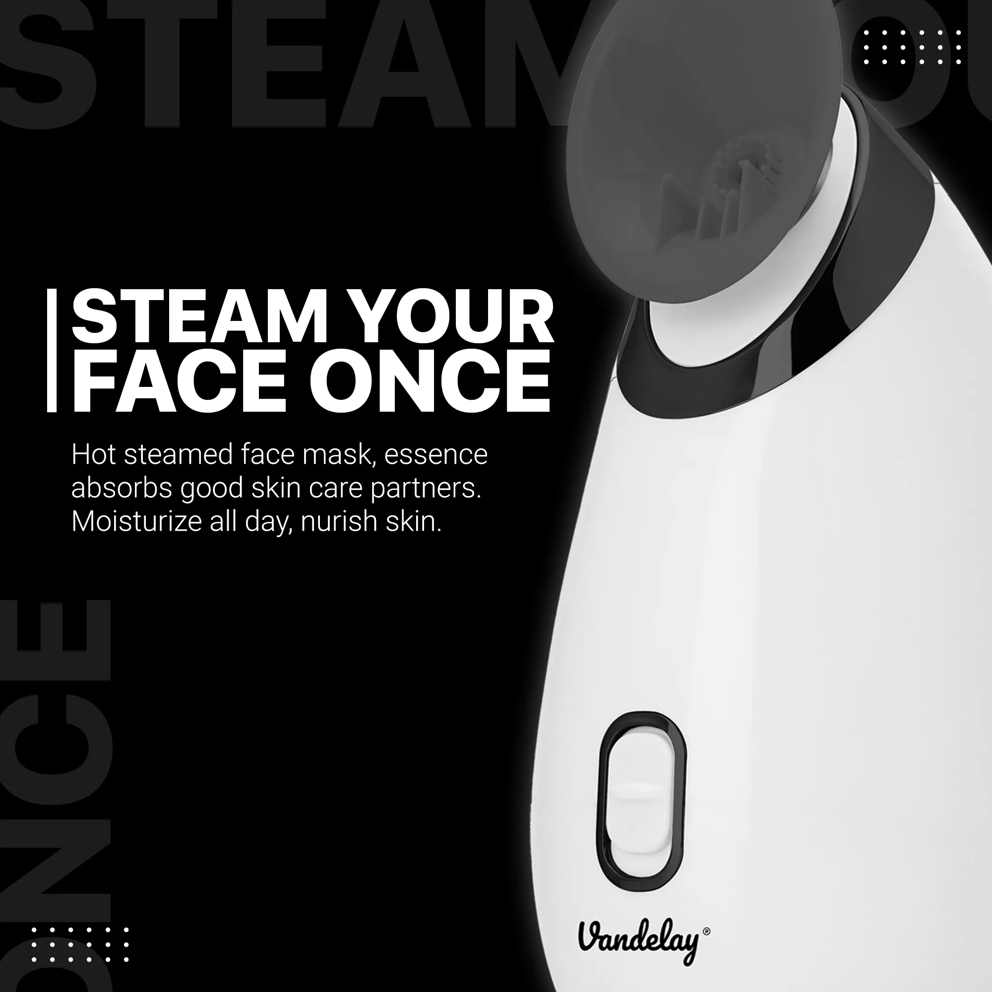 Vandelay Facial Steamer SteamPro  - For Cough, Cold, Beauty & Sinus