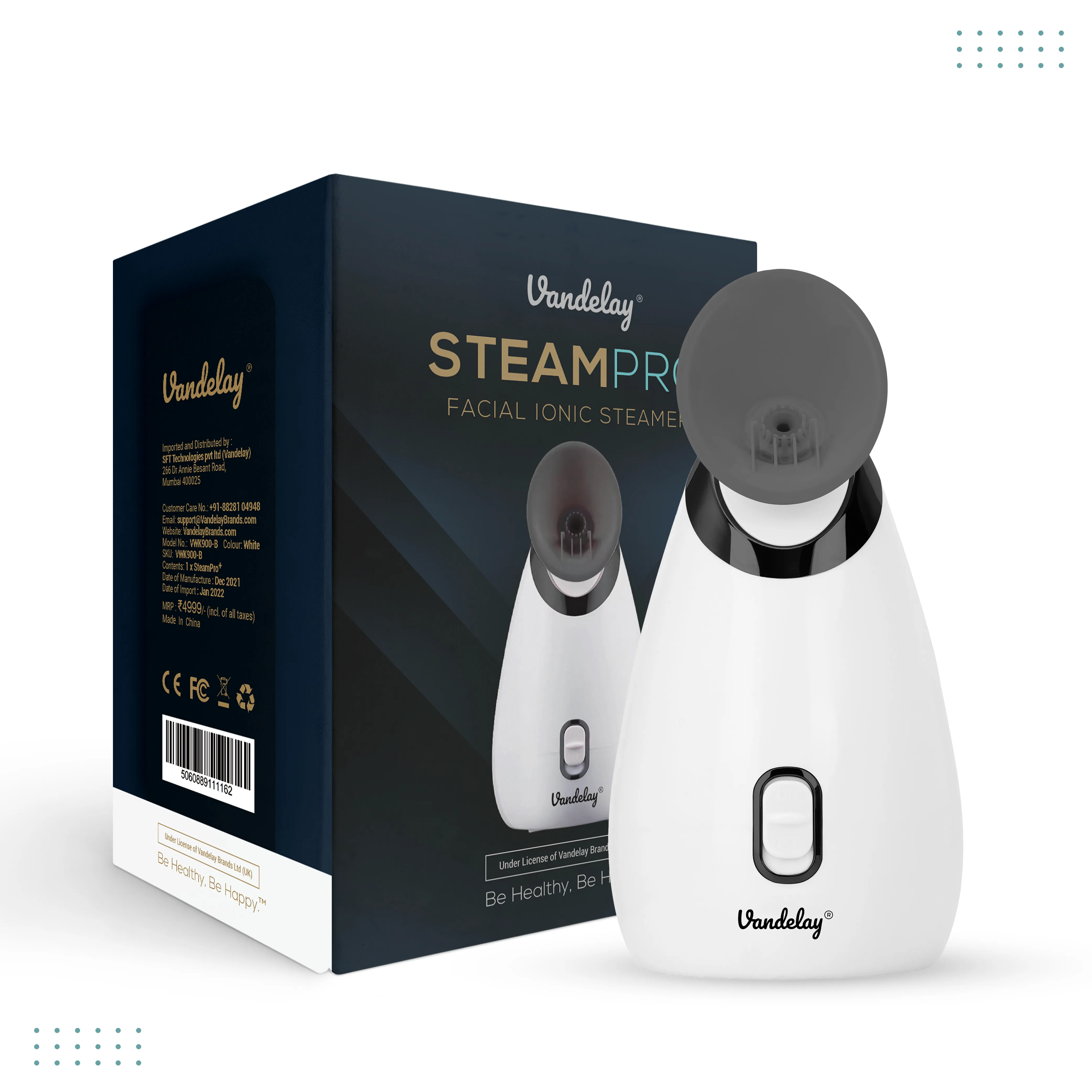 Vandelay Facial Steamer SteamPro  - For Cough, Cold, Beauty & Sinus