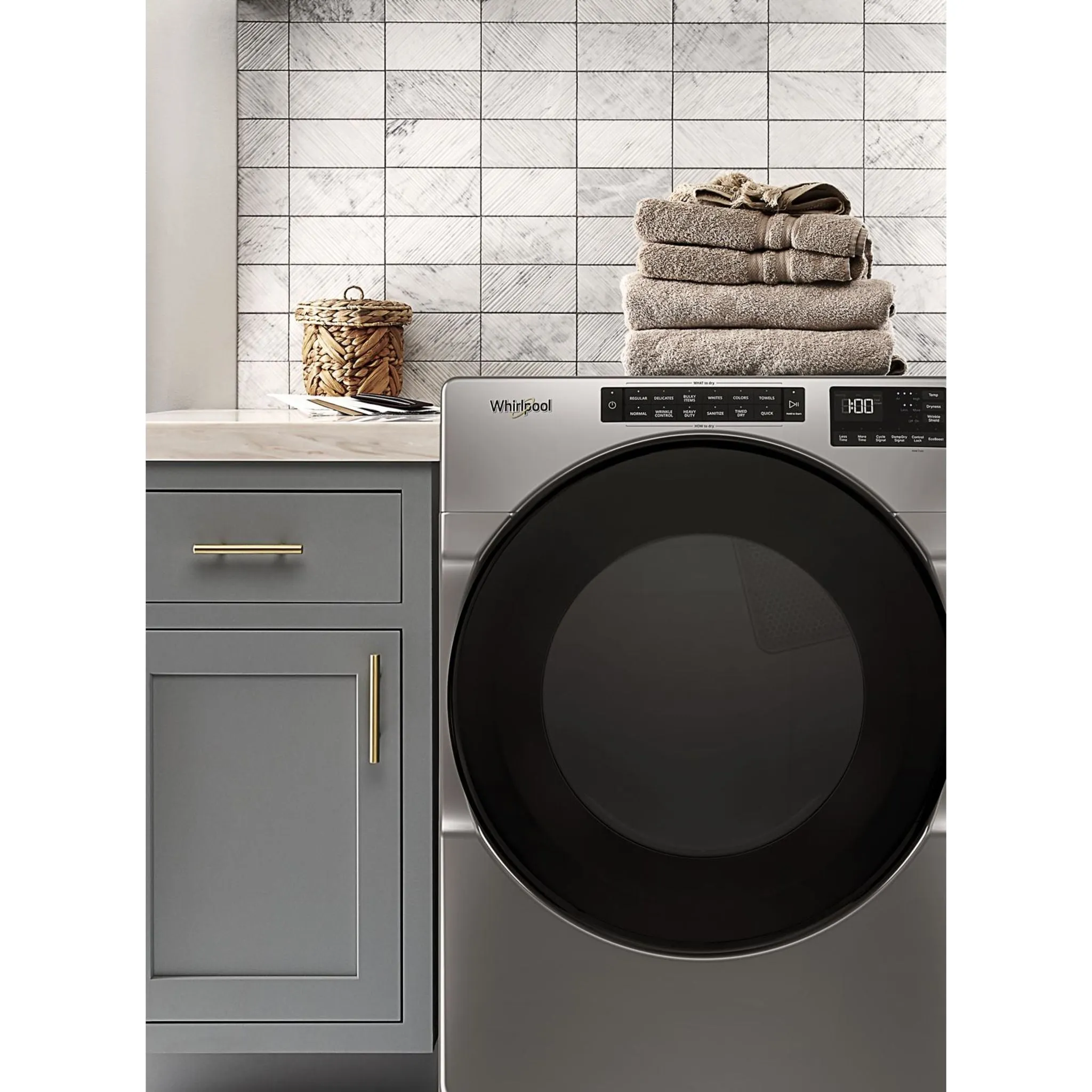 Whirlpool Natural Gas Dryer (WGD5605MC) - Chrome Shadow