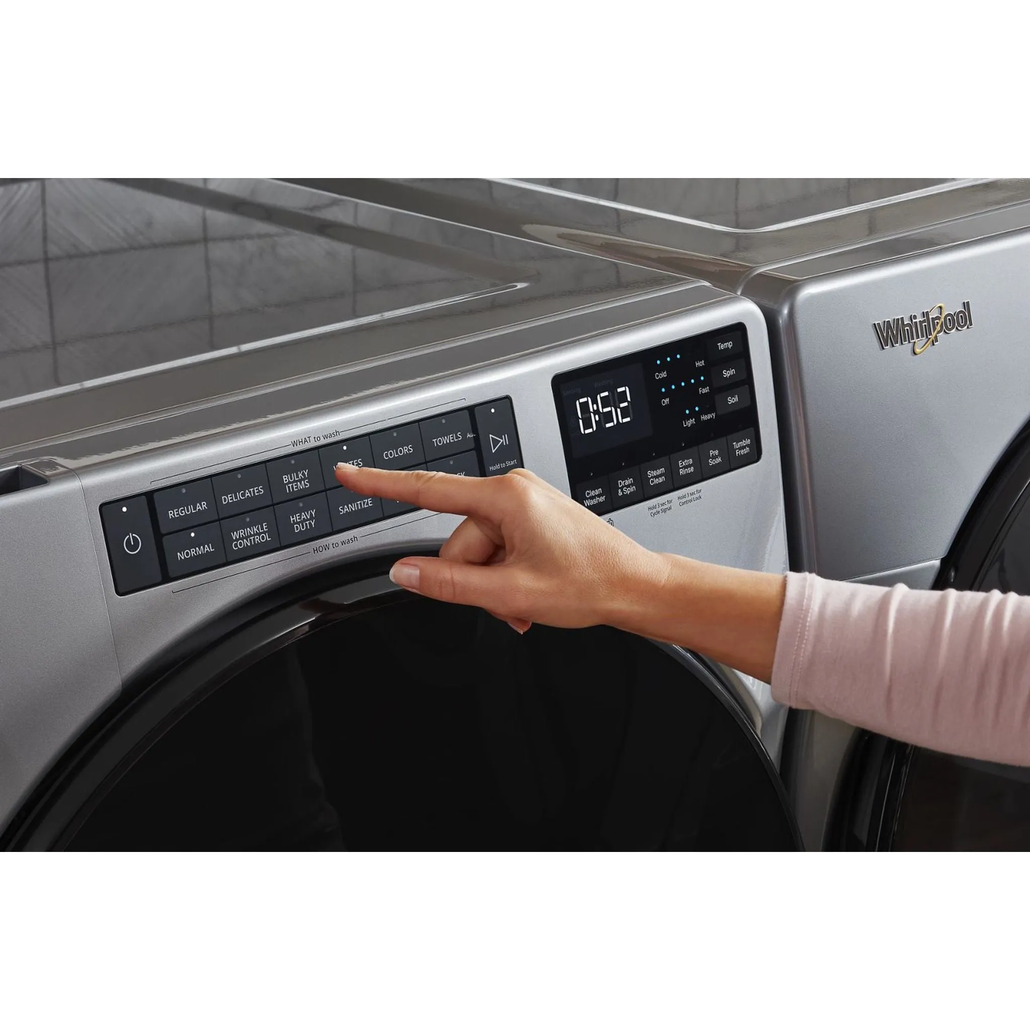 Whirlpool Natural Gas Dryer (WGD5605MC) - Chrome Shadow