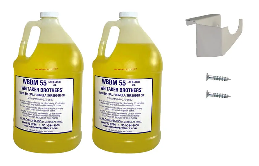 Whitaker Brothers Gallon Kit for Auto Oilers   2 Gallons of Oil (Screw-on Bracket)