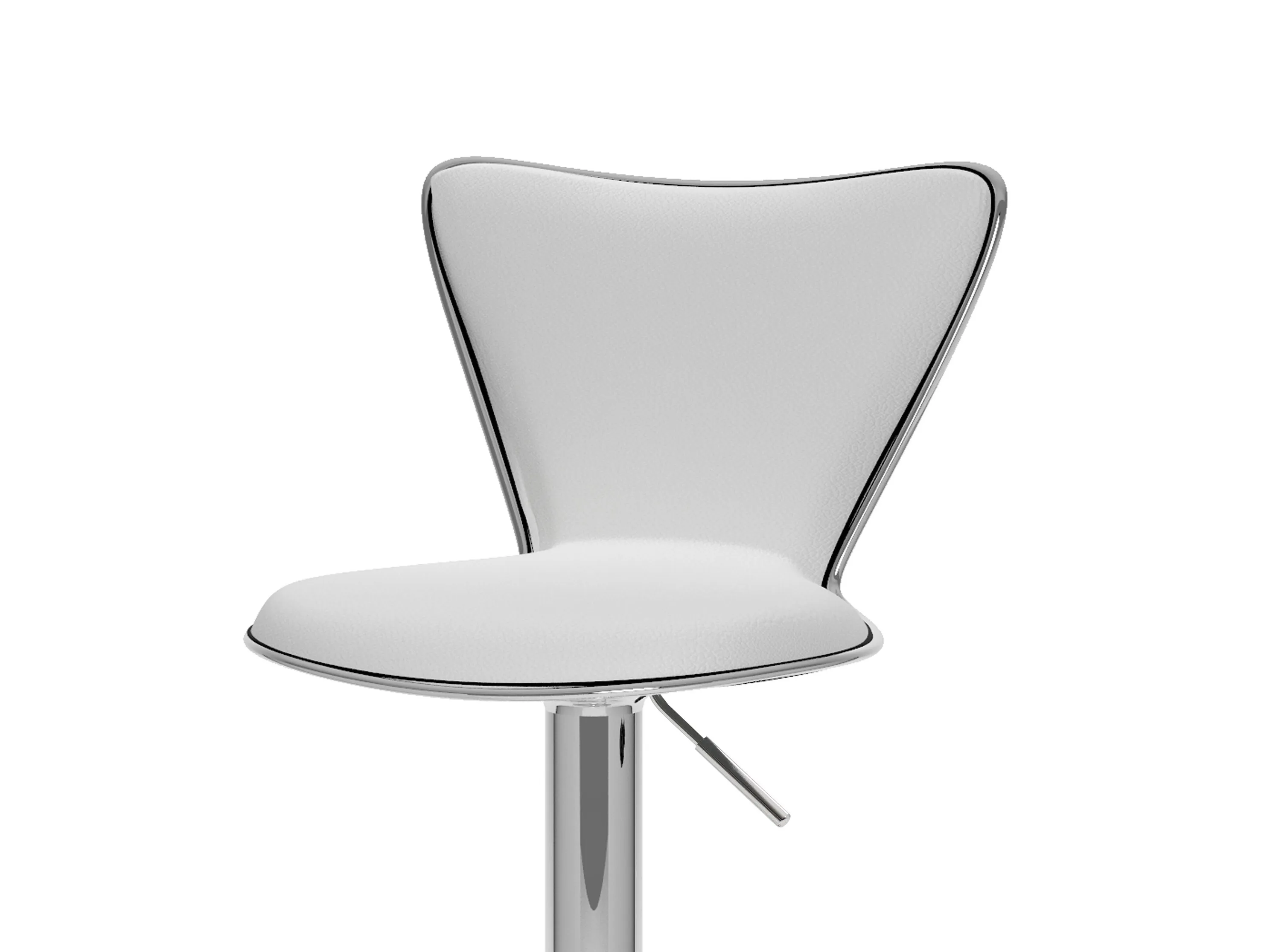 White Swivel Bar Stools, Set of 2