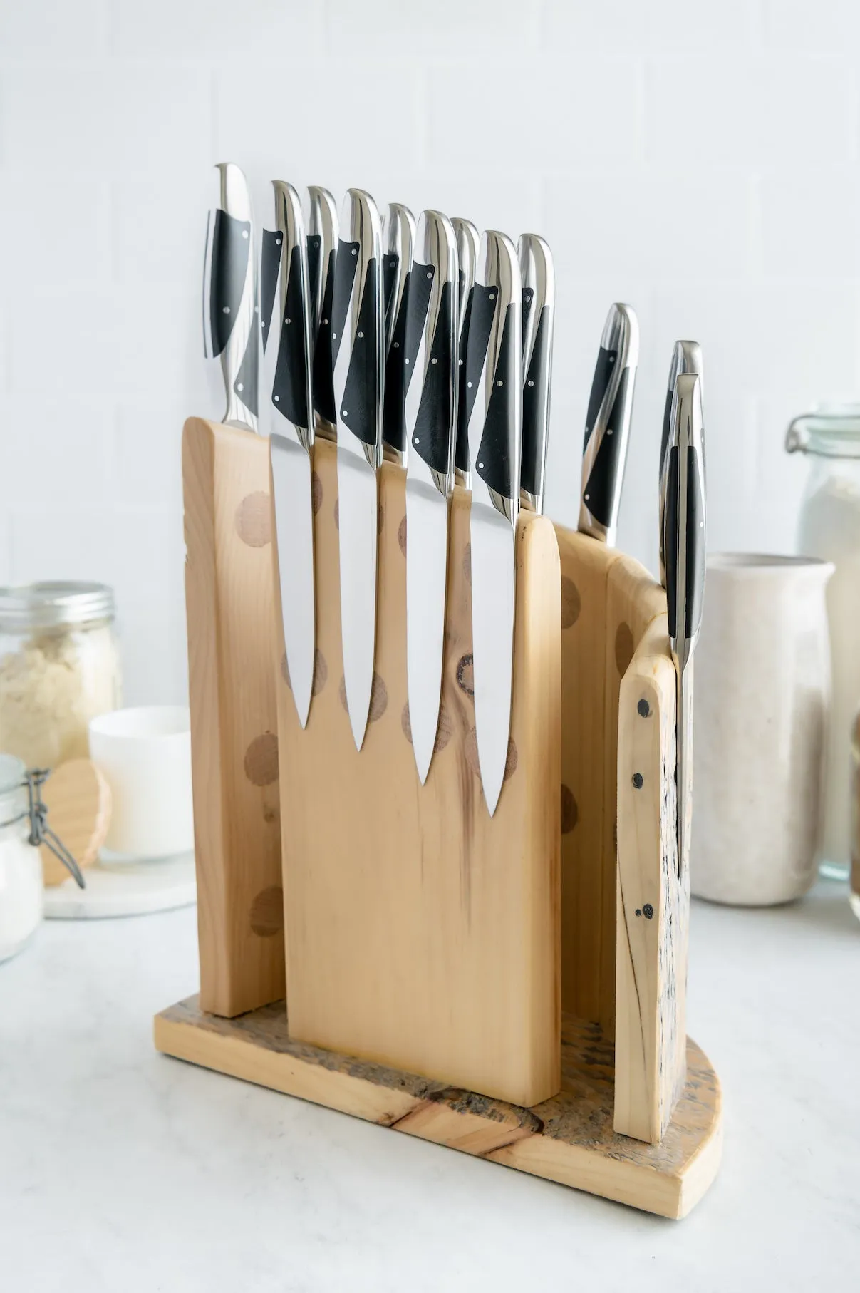 Wölfe 7 PC Cutlery Set with Custom Block and Sharpener