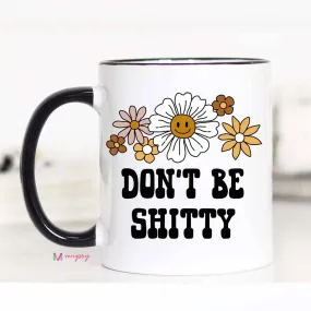 words to live by floral mug