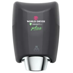 WORLD DRYER® K4-162P2 SMARTdri® Plus Hand Dryer -  Black Epoxy on Aluminum Automatic Surface-Mounted (208V-240V)