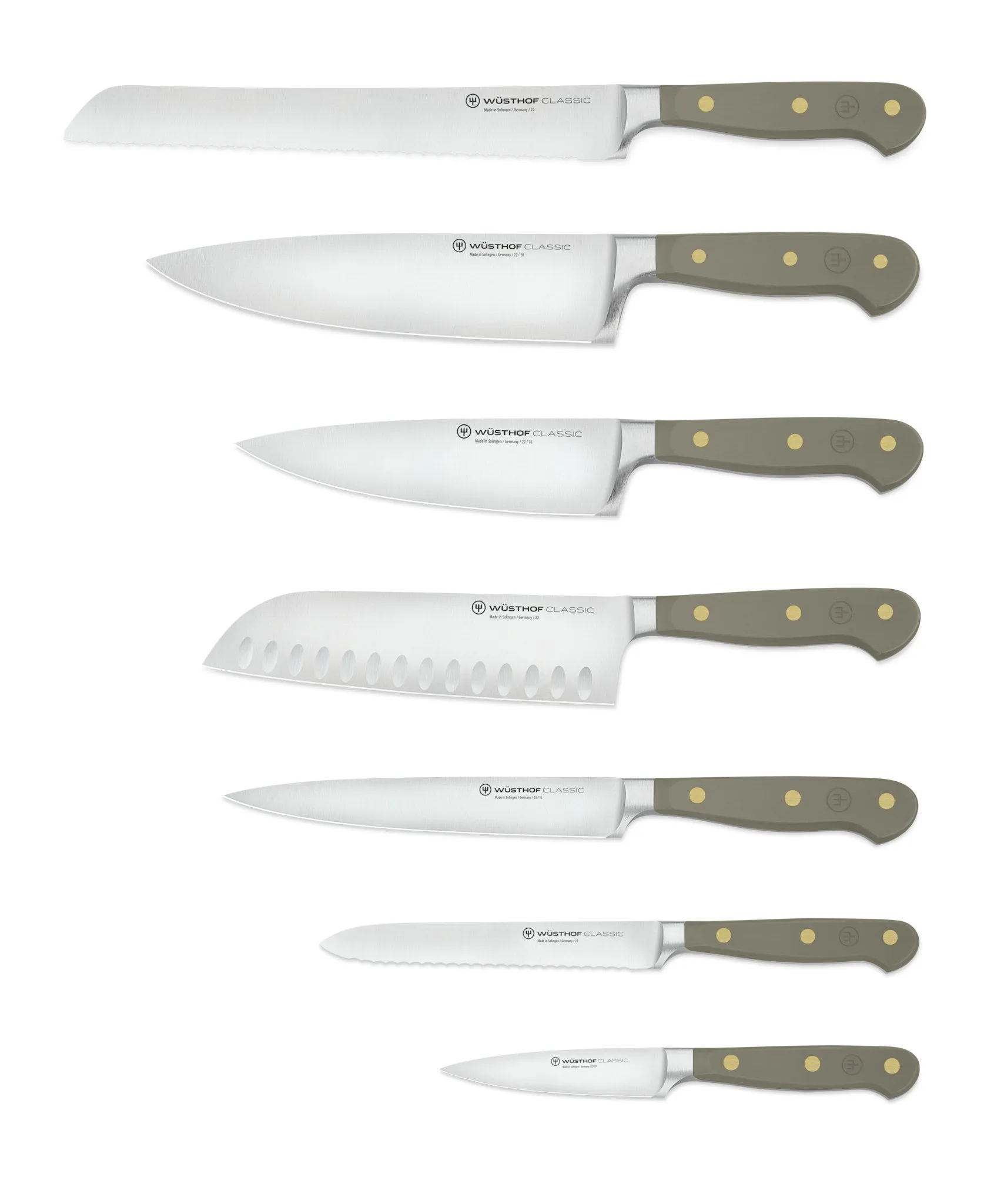 Wusthof Classic Color Velvet Oyster 8 Piece Knifeblock