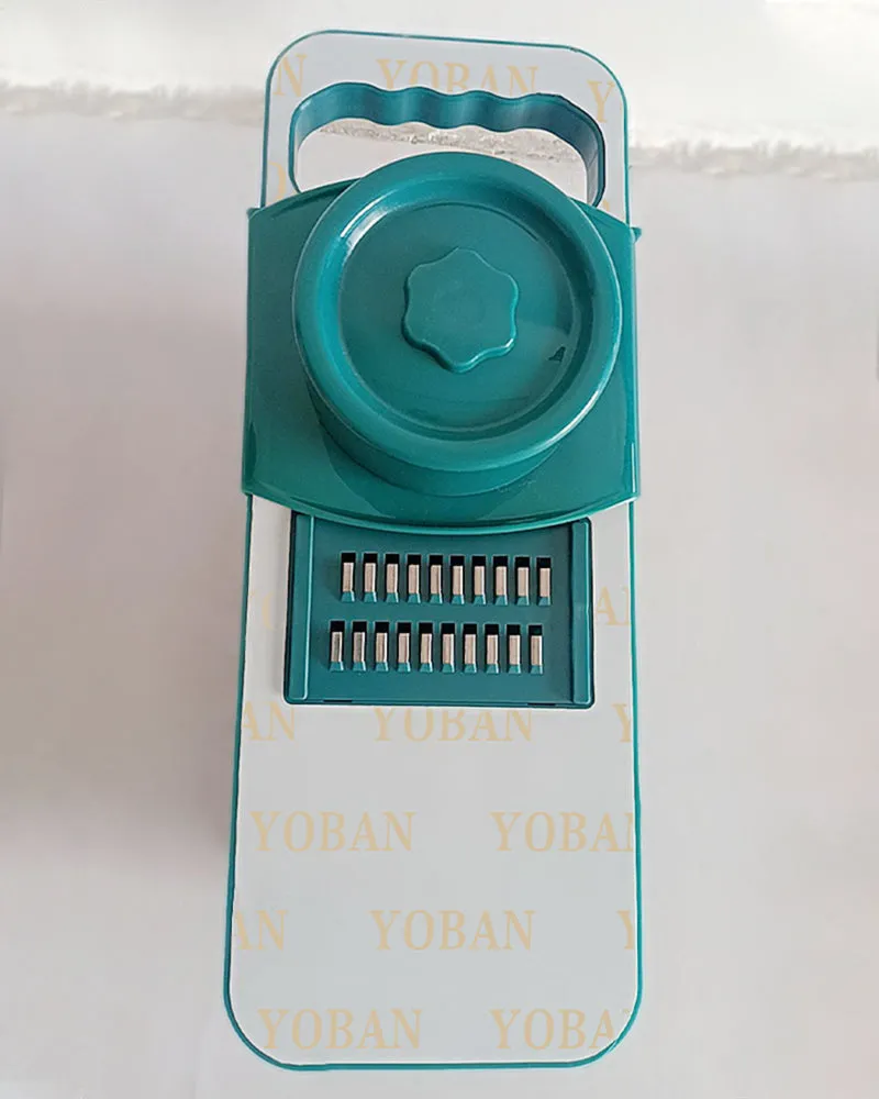 YOBAN vegetable slicer, 12 in 1, heavy-duty mandolin slicer potato onion chopper food chopper vegetable chopper with vegetable peeler, hand guard and container